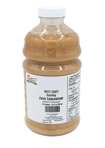 Nature Blessed Concentrado de uva blanca Riesling 100% puro - 1 cuarto de galón (botella de 1/32 fl oz), aplicaciones: elaboración de vino casero,
