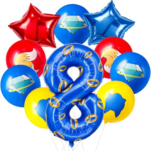 Image of number 40 inch blue and gold ring balloon set birthday number decoration aluminum film balloon suitable for boys and girls blue theme party cartoon party decoration supplies (8)