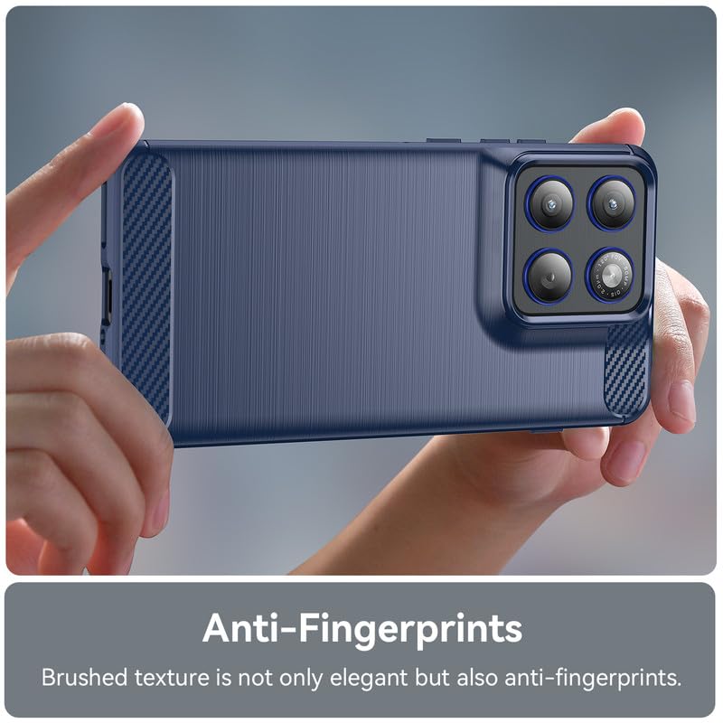 Image of Basic Case for Moto Edge 70 5G (Carbon Fibre Blue)