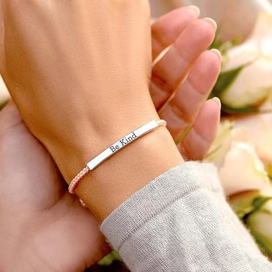Be Kind of a Bitch Bracelet, Stainless Steel Best Bitches Motivational Tube Bracelet Adjustable Hand Braided Wrap Bracelet for Women Jewelry Gifts Inspirational Gifts for - Image 3