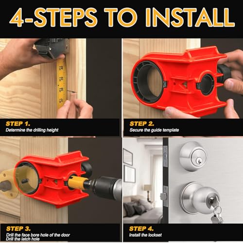 Kit profesional para instalación de pomo de puerta miniatura 6