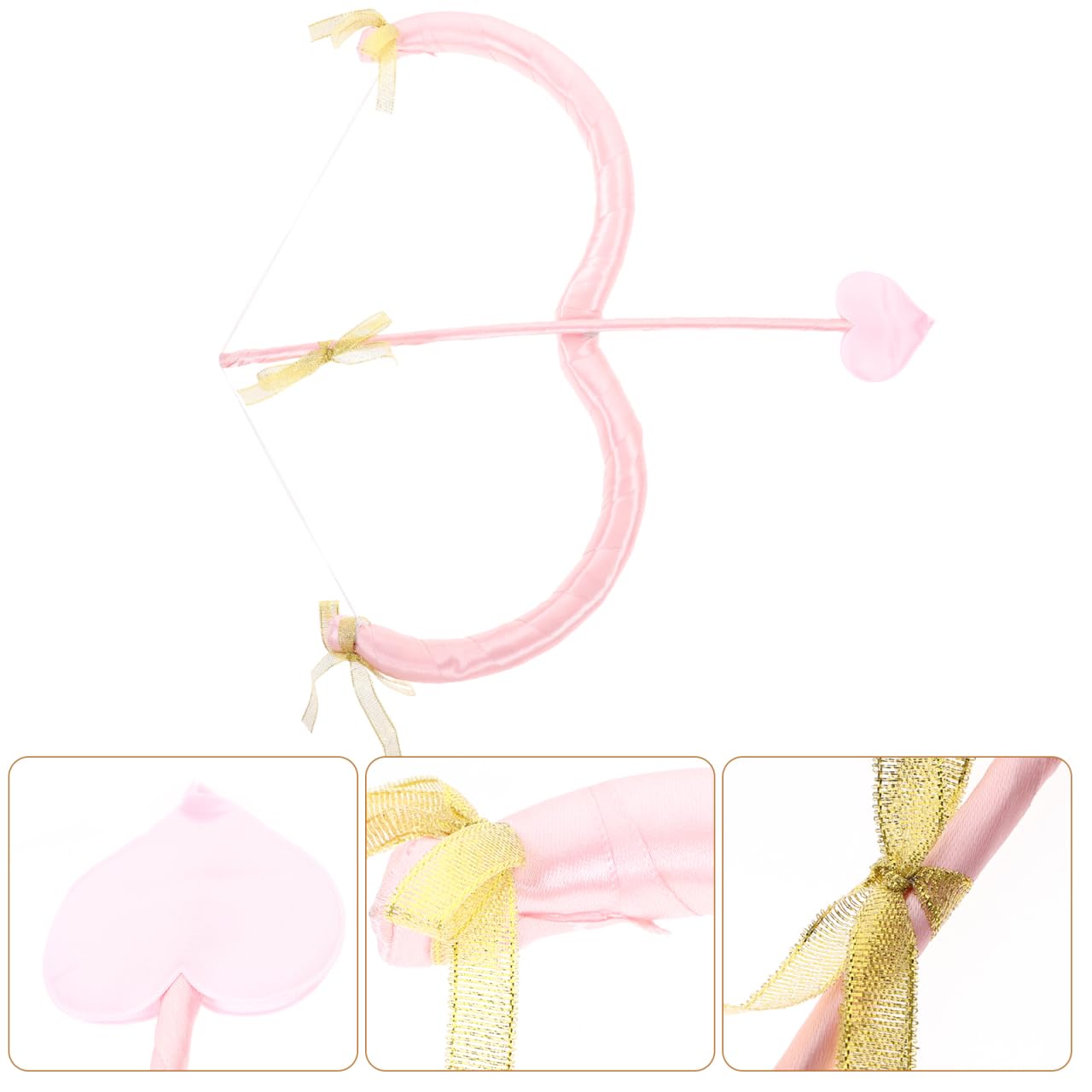 Healvian Cupid Bow and Arrow Set Pink, Foam Fabric Valentine'S Day Cosplay Accessories - Image 4