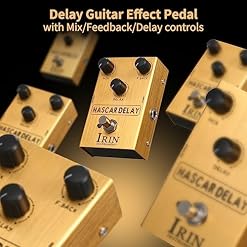 Jemora Delay Pédale d’effet guitare avec Mix/Feedback/Delay 3 boutons de commande pour guitare électrique – NASCAR DELAY - Les Beatles, Paul McCartney, John Lennon, RIngo Starr, George Harrison Jemora Delay Pédale d'effet guitare avec Mix/Feedback/Delay 3 boutons de commande pour guitare électrique - NASCAR DELAY – Image 4