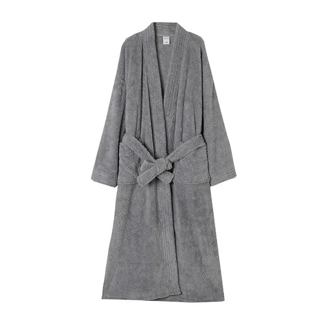 Uomo Addensare Flanella Kimono Accappatoio Accappatoio Invernale Amante Robe Sleepwear Lungo Camicia Da Notte Allentato Homewear Lingerie Corallo Pile Loungewear