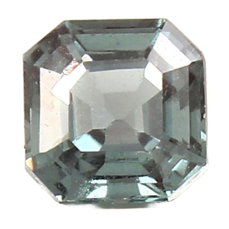 Tourmaline bleue verte naturelle Asscher 6x6mm pour remplacer pierre de bague perdue