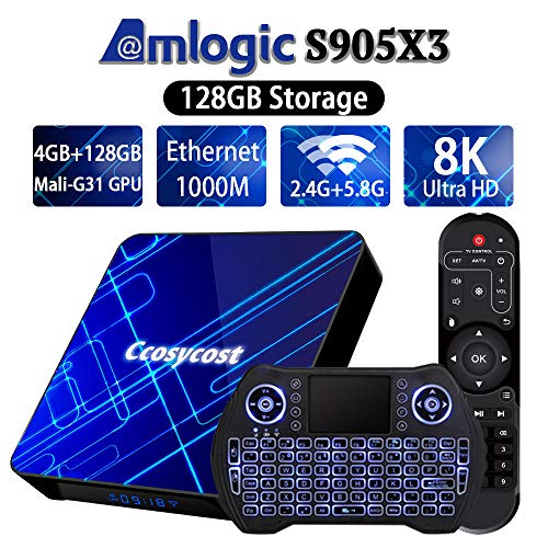 Android TV Box 9.0 4GB 128GB Smart TV Box Amlogic S905X3 Set Top