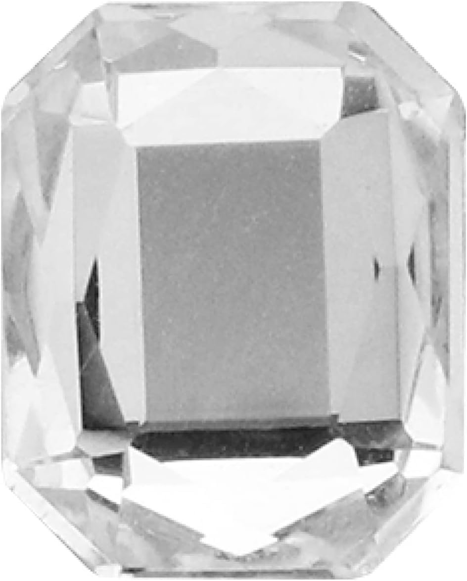 Strass pour ongles en cristal blanc K9 de luxe forme octogone dos plat