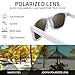 Joopin Trendy Oversized Square Sunglasses Mirrored Blue Sun Glasses Polarized UV Protection Classic White Shades for Women Men