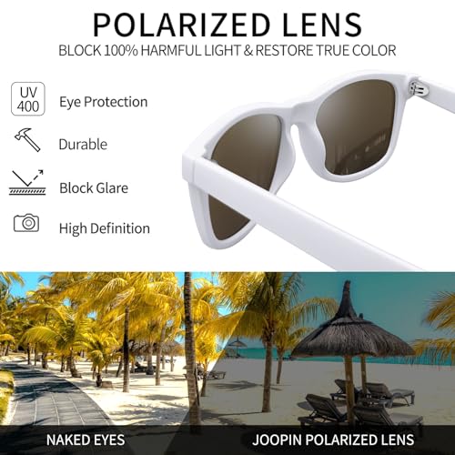 Image of Joopin Square Sunglasses Polarized UV400 Designer Sun Glasses Men Women | Oversized, Plastic Frame, Retro, Vintage, Unisex, Trendy Shades for Driving, Party, Fishing, Business, Costume