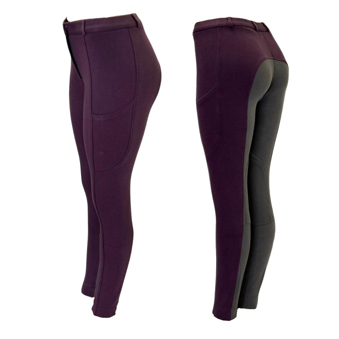 Women's Jodhpurs Jodphurs Jods Soft Stretchy Horse Riding Trouser Pants 4 Way Stretch with Knee Patch Breeches