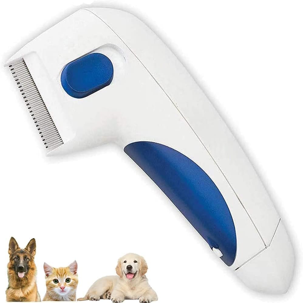 Pettine Elettrico Antipulci E Pidocchi – Per Cani, Gatti E Umani, A Batteria - Foto 2