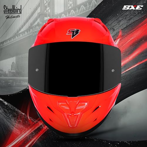 Image of Steelbird SBH 61 SXE Pinlock ISI and Dot Certified Full Face Helmet for Men and with Inner Silver Sunshield