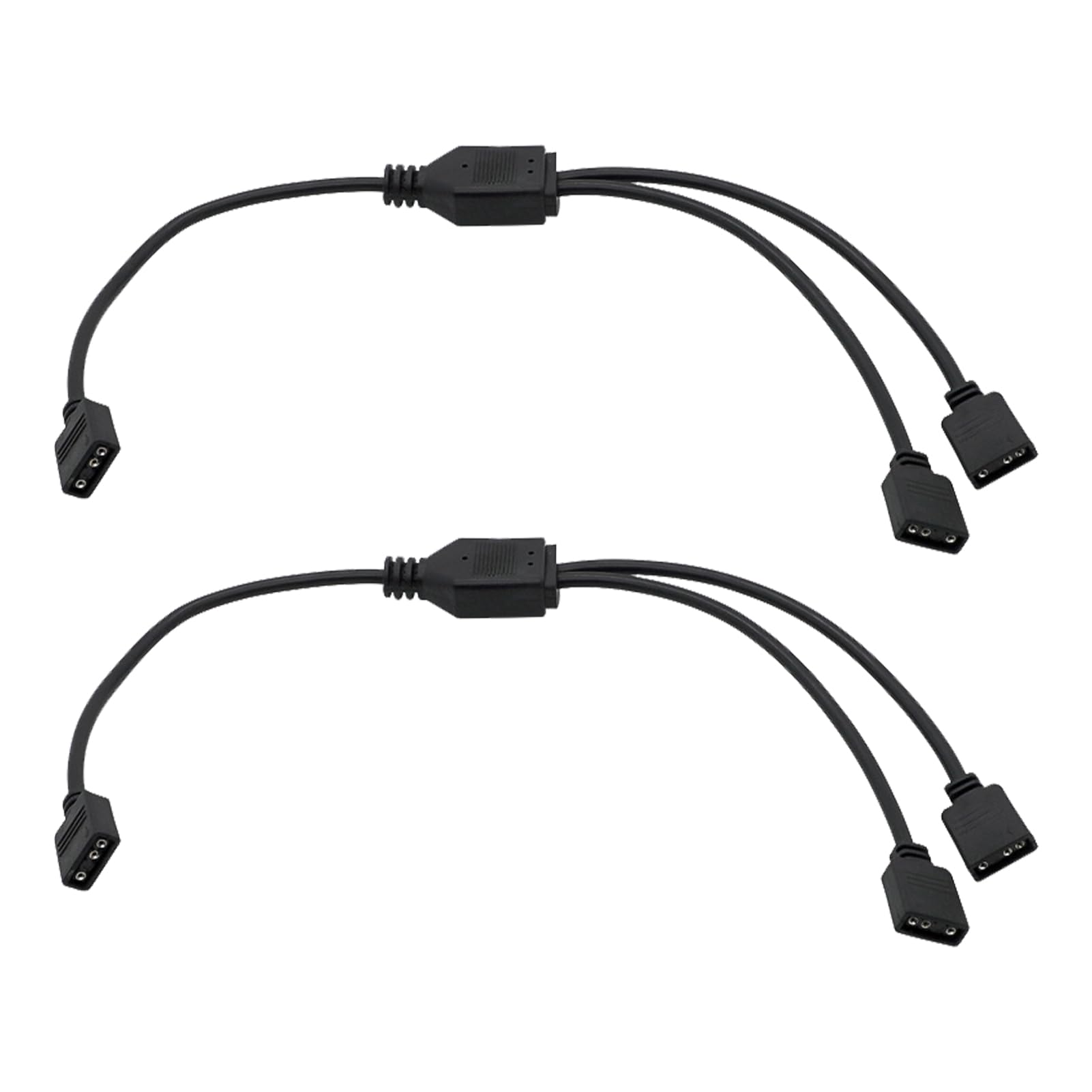 Câble Répartiteur LED ARGB 3 Broches 30cm 1 à 2 5V pour Ventilateurs LED, Compatible ASRock ASUS MSI