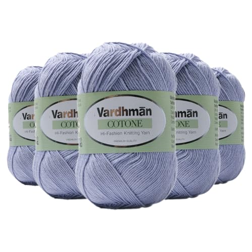 Image of Vardhman Cotone Cotton Acrylic Yarn 6 Ply Fine Weight Yarn | Pack-5