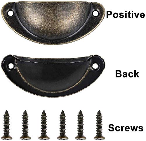 XMING 12pcs Cassetto della porta del cassetto della porta del ferro della tazza della tazza della tazza della tazza, la maniglia della porta dell'armadio della cucina Cassetto del cassetto della porta - Image 4