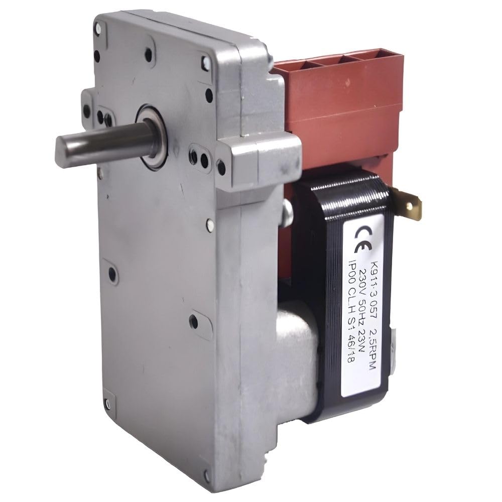Easyricambi - Motore Girarrosto Elettrico, Motorino Elettrico per Girarrosto, BBQ Elettrico, Forno, Camino, Grill, Barbecue, Modello: Kenta K9113057, 2,5 RPM Giri al Minuto 23W Rotazione Oraria 220V