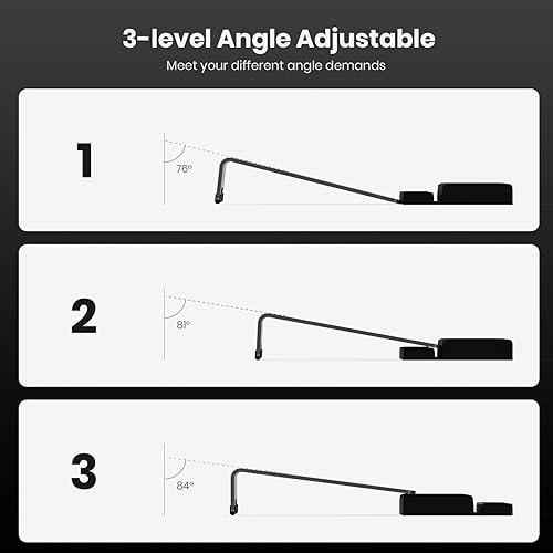 Miniatura 5 de Soporte para teclado de computadora inclinado de acrílico para escribir y trabajar fácilmente ergonómico, elevador de teclado de ajuste de altura de