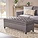 Christopher Knight Home Juliana Fabric Storage Ottoman, Gray