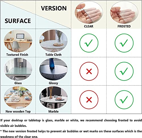 Image of Deep Dream 1.5mm Clear Desk Cover Protector, 48x72 Inch Clear Table Protector, Rectangular Vinyl Desk Pad, PVC Plastic Table Cover for Office, Dresser, Night Stand, Computer & Writing Desk Tabletop