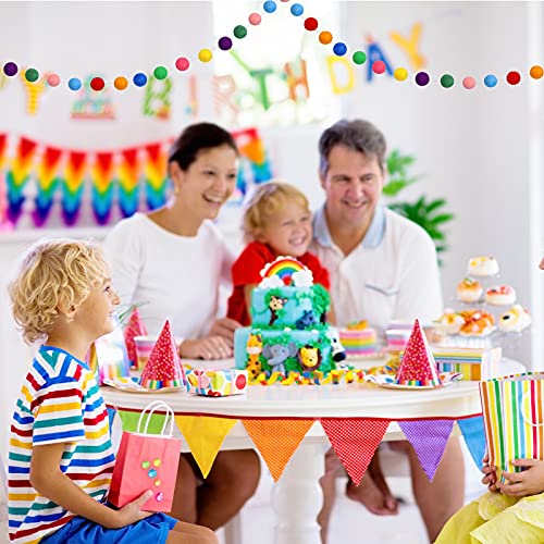 Wool Felt Ball Garland Colourful Felt Ball Pom Pom Garlands 9.84 Feet Long 70 Balls Felt Ball Garlands Hanging Garland Banner For Wall Party Home Decoration (Assorted Colors) #TOP5