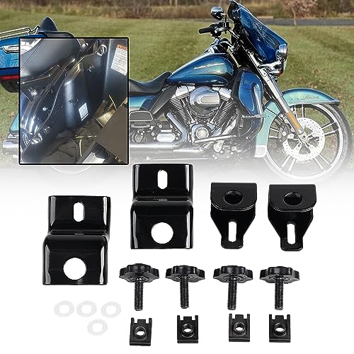 Soporte de montaje con tornillos de seguridad para alforjas, compatible con Harley Touring (Road King, Street Glide, Electra Glide, Road Glide) 2009-2013 miniatura 3