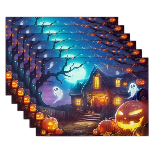 Set de table Halloween résistant aux taches pour simplifier le nettoyage du repas