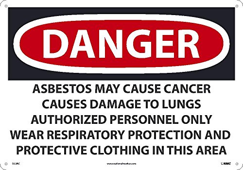 Panneau danger amiante signalétique obligatoire pour protection respiratoire