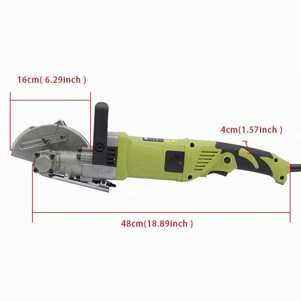 Rainureuse électrique 4000 W 6500 tr/min Fraise murale à fente avec 5 lames de scie Fraiseuse à rainurer murale Contrôle précis pour béton, rainures de sol, coupe de barres d'armature, etc