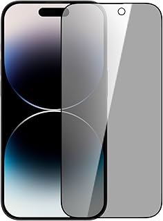 شاشة حماية خصوصية من الزجاج المقوى من نيلكين، بسمك 0.33 ملم ودرجة انحناء 2.5D، مناسبة لموبايل آبل آيفون 14 برو، بلون أسود