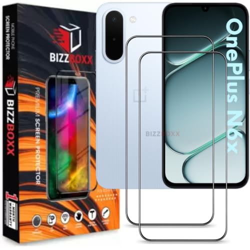 Image of Screen Guard For OnePlus N6x Tempered Glass Screen Protector Guard - HD Clarity, Anti-Fingerprint Temper Guard (One Plus N6x - 6.8 Inch) With Installation Kit - Pack of 2