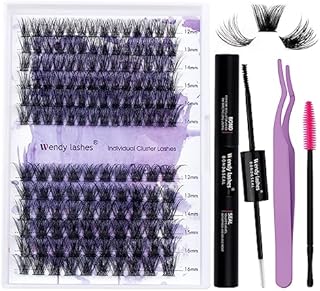 Bond and Seal Lashes DIY Lashes Kit Cluster Lashes Bond and Seal DIY Lashes C Curl Eyelashes(C3/C9-C Curl)