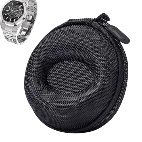 de almacenamiento para reloj individual, protectora portátil de carcasa dura, soporte acolchado que absorbe los golpes, organizador compacto al aire libre para hombres y mujeres