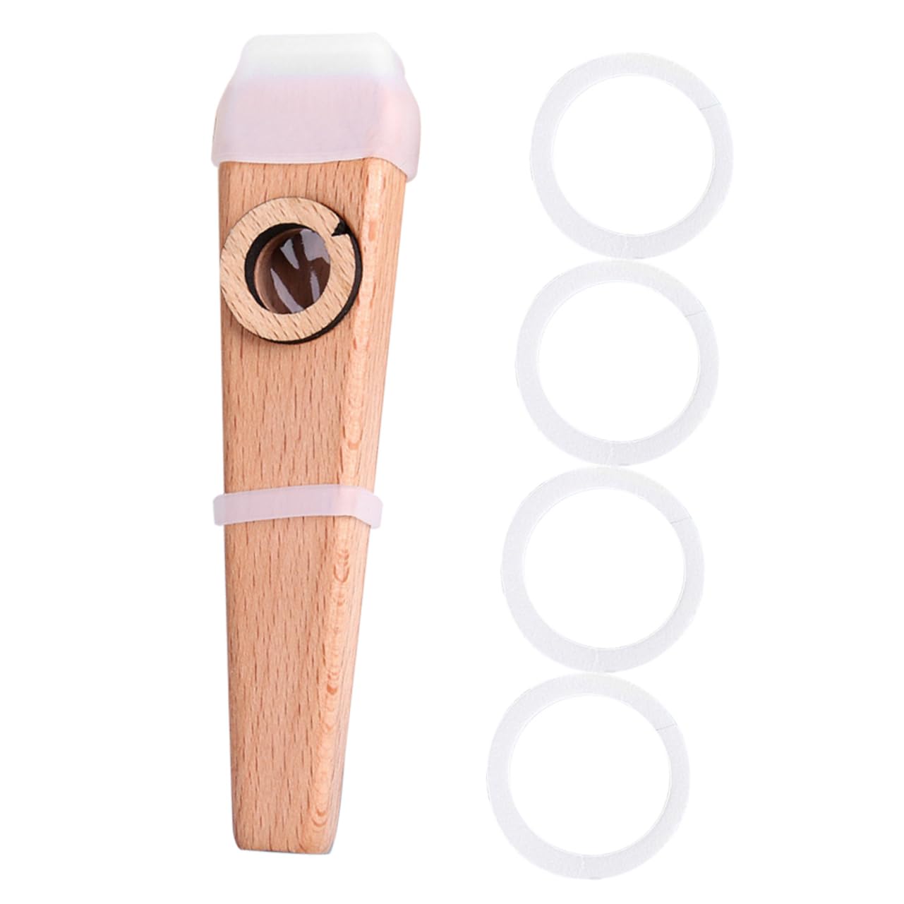 iplusmile Kazoo de Madera Profesional para Adultos Instrumento Musical Portátil con Resonancia Fuerte Acompañamiento para Guitarra Ukelele y Violín