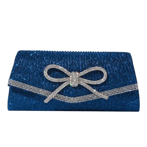 Pochette à paillettes avec nœud élégant pour femme