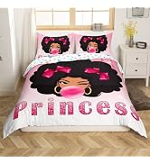Girls Ballet Princess Comforter Set Twin - Pink Blue Stripe, Moon & Stars, With 1 Pillowcase - View #5