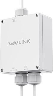 Outdoor Waterproof Box for POE, IP67 Waterproof Plastic Enclosure for Electrical Project, Designed for WAVLINK WN588HX3/WN573HX1/WN573HX3/WN573HP3/572HP3/570HA1 Etc, Includes Wall, Pole Mount Kit
