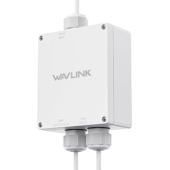 Outdoor Waterproof Box for POE, IP67 Waterproof Plastic Enclosure for Electrical Project, Designed for WAVLINK WN588HX3/WN573HX1/WN573HX3/WN573HP3/572HP3/570HA1 Etc, Includes Wall, Pole Mount Kit
