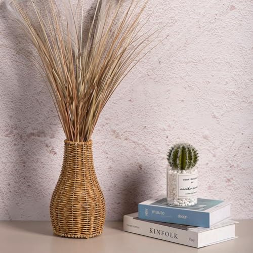 Conteneurs d'arrangement de fleurs en rotin rustique
