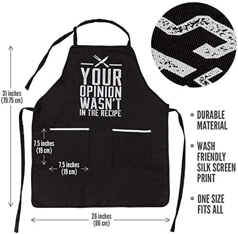 Funny Apron for Women and Men - Adjustable Chef Apron for Grilling, Cooking, BBQ 2 Funny Apron for Women and Men - Adjustable Chef Apron for Grilling, Cooking, BBQ