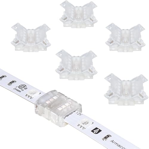 Armacost Lighting Conector de empalme de cinta a cinta WireGrip multicolor RGB - Paquete de 6 unidades 769820