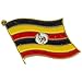 AES Wholesale Pack of 3 Uganda Country Flag Bike Hat Cap lapel Pin
