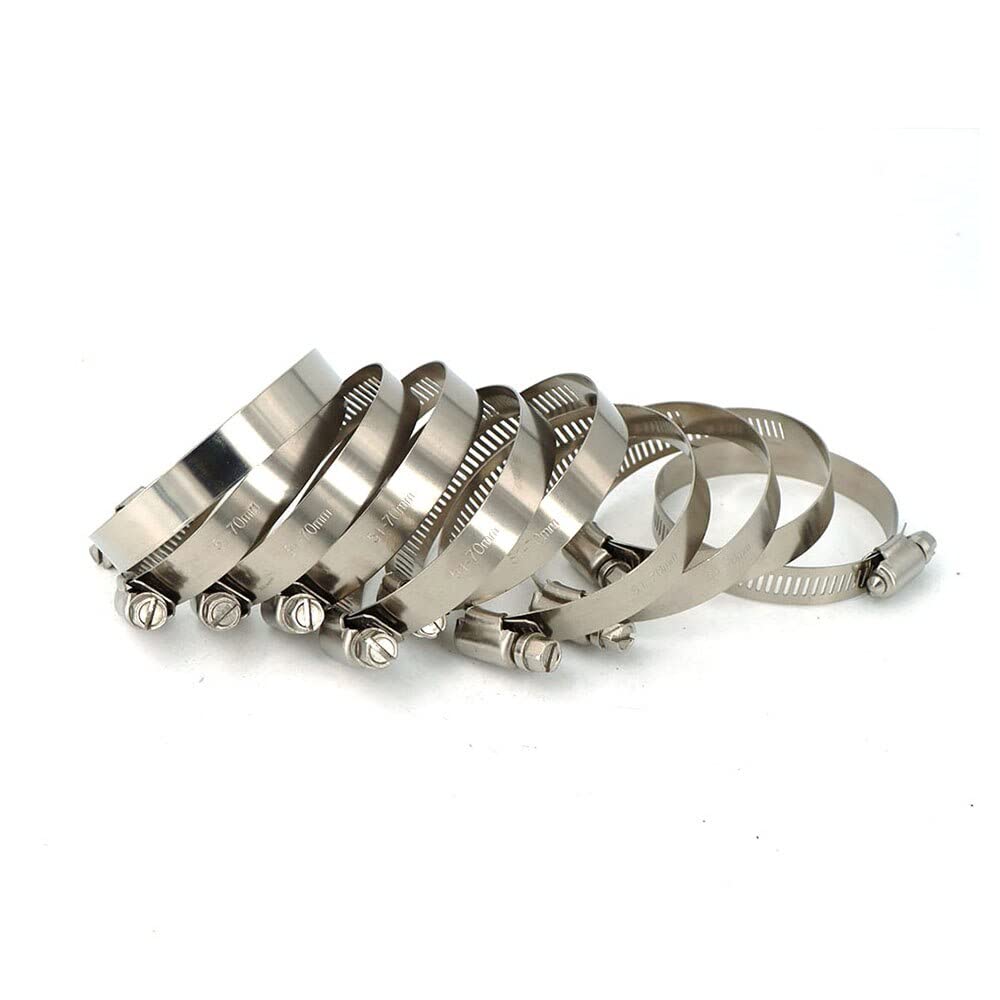 Ripeng Stainless Steel Large Hose Clamps, Worm Drive Adjustable For Intercooler Pipe Plumbing Tube And Fuel Line 60 Feet 17 Pcs Ripeng Stainless Steel Large Hose Clamps, Worm Drive Adjustable For Intercooler Pipe Plumbing Tube And Fuel Line 60 Feet 17 Pcs