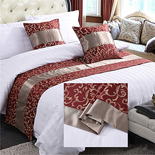 Twelve Red Bed Runner King Bedding Scarf Bedding Protector Bed Decorative Scarves For Bedroom Hotel Wedding Room 50X240Cm #TOP2