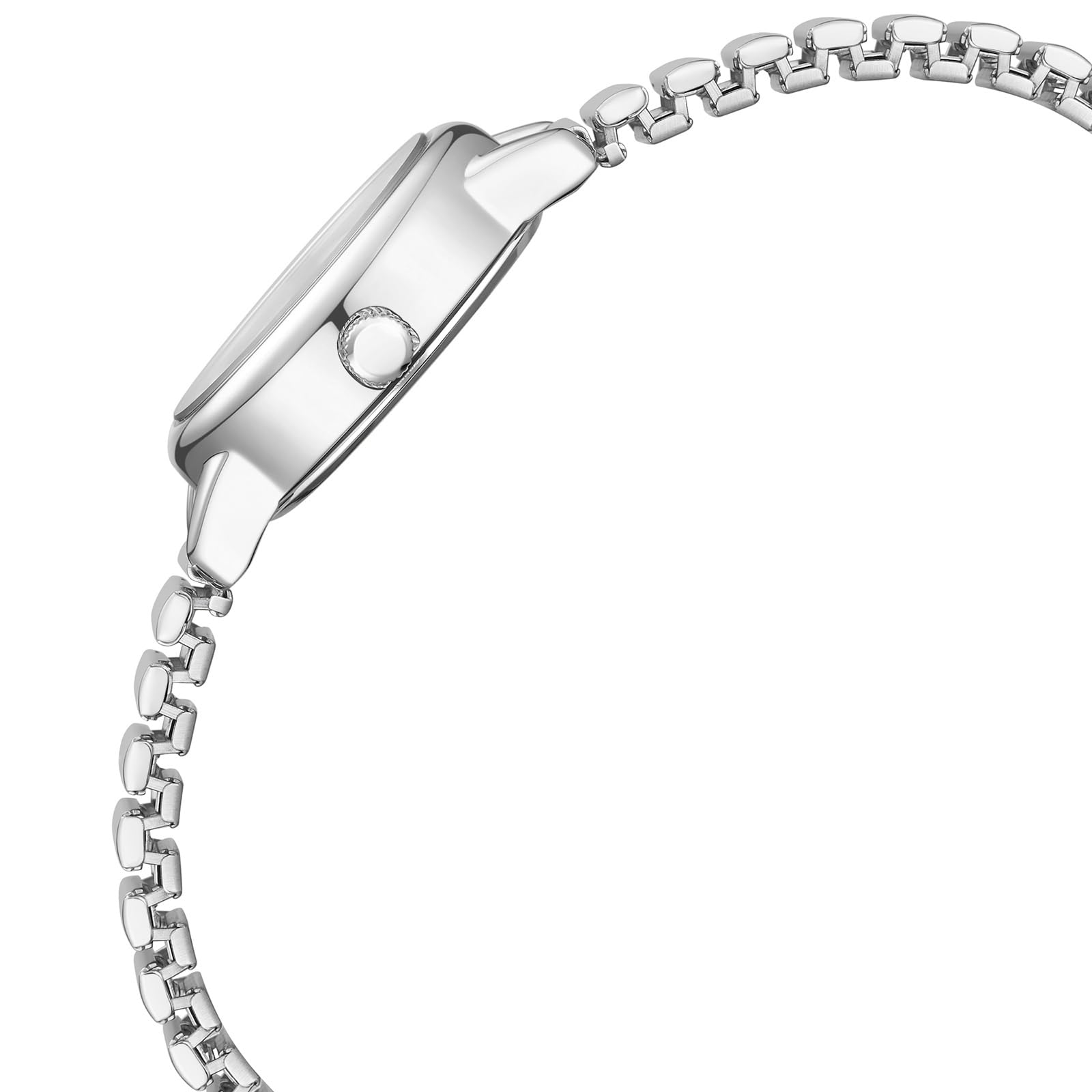 Petite Easy Reader - Reloj analógico para mujer con banda de expansión de acero inoxidable, resistente al agua, plateado, M (5,9-7,5 pulg.), Classic 3