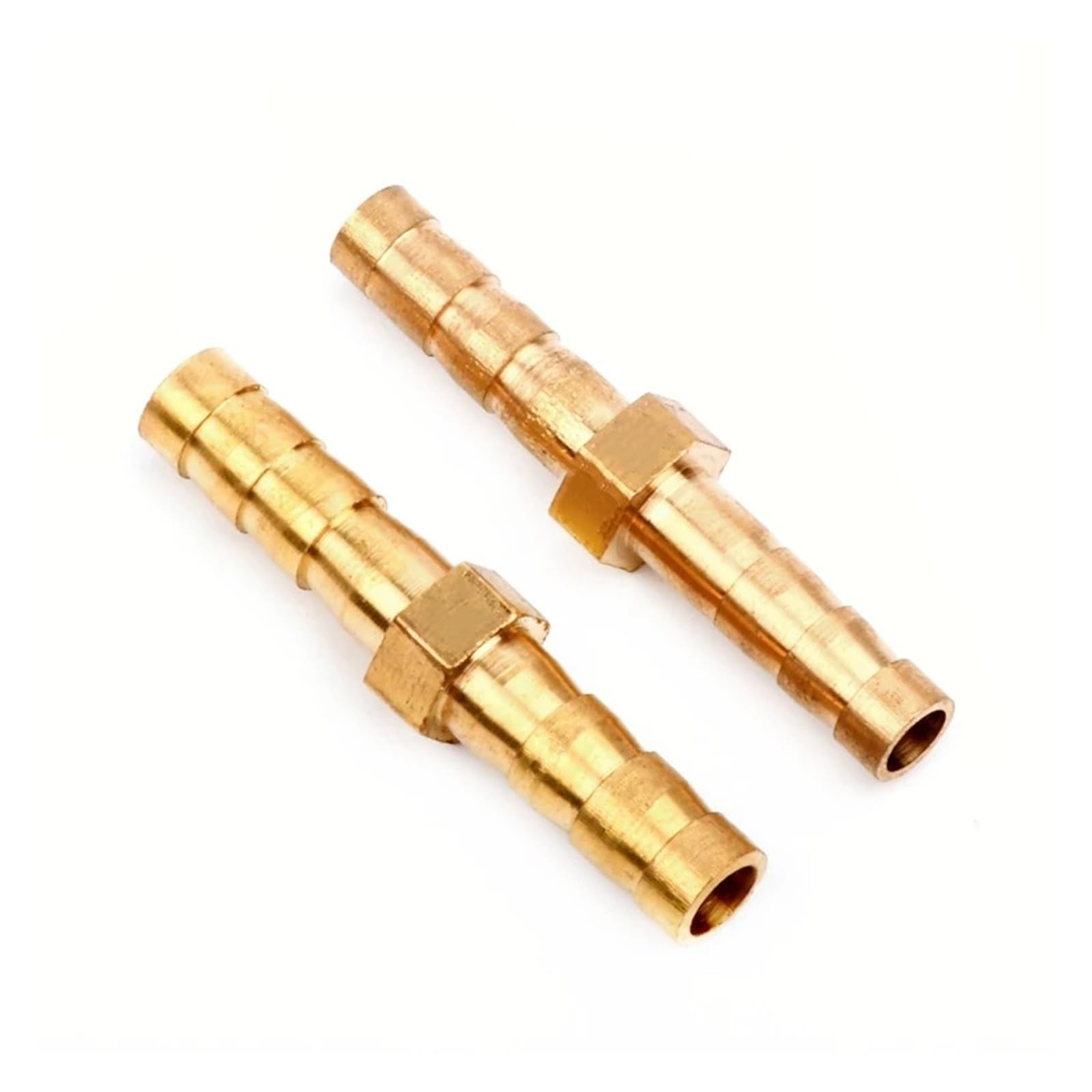 Raccord de tuyauterie à embout cannelé en laiton Raccords de tuyaux en laiton 3~25mm, connecteurs droits de diamètre égal, Joints de Tube d'eau d'irrigation de jardin, barbe pagode(14X14mm,5 Pieces)