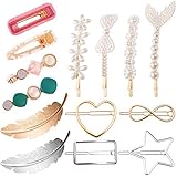 Eine Vielzahl von Stilen - 14 verschiedene Arten von Hair Clips können nach Ihren Wünschen mit Kleidern, Hemden, Freizeitkleidung und verschiedenen Kleidungsstücken kombiniert werden, um behalten Sie jeden Tag ein neues und anderes Aussehen.