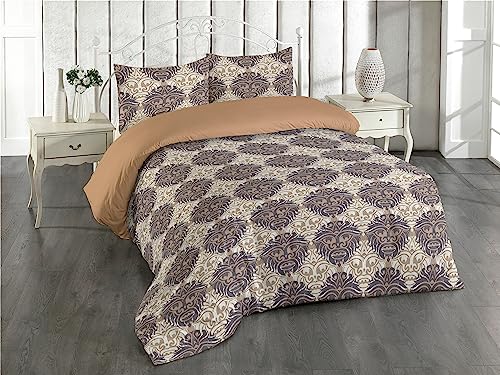 Ambesonne Tribal Duvet Cover Set, Bohemian Earthy Colors Ethnic Swirly