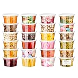 VINATO Contenitori Ermetici per Alimenti, 24Pcs 360ml/12oz Contenitore Plastica con Coperchio, Riutilizzabili, Cibo Conservazione & Freezer, Senza BPA