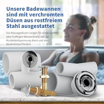 AQUADE Whirlpool Badewanne - Eckbadewanne 140x140 cm - Unikales Whirlpool-Erlebnis nach Ihren Wünschen - Wählen Sie Ihre perfekte Wanne oder Whirlpool -Ihre individuelle Wahl für Wellness zu Hause – Bild 6