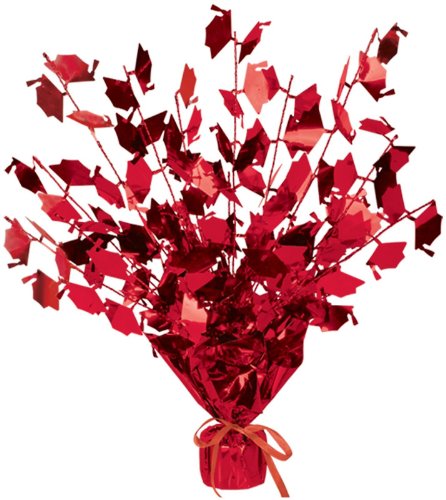 Graduate Cap Gleam 'N Burst Centerpiece (red) Party Accessory  (1 count) (1/Pkg)